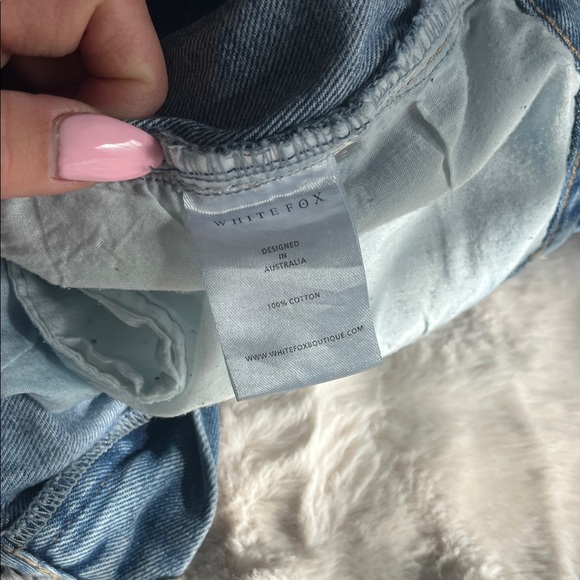 White Fox Boutique Light Blue Straight Leg Jeans - Picture 11 of 14